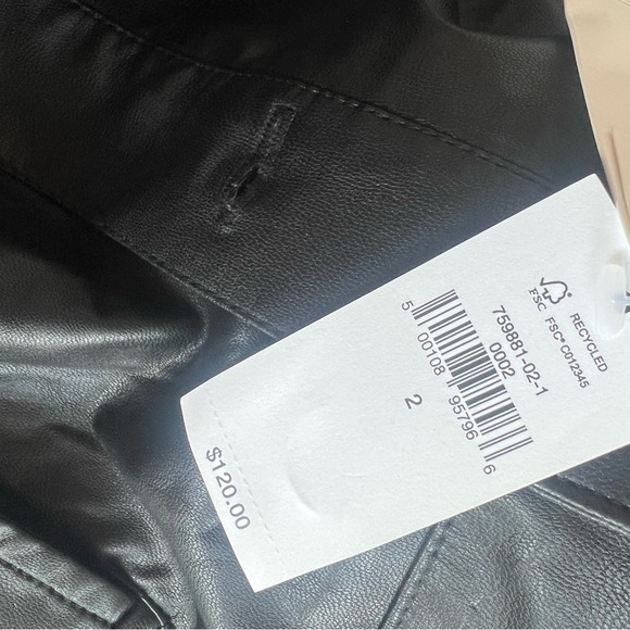 Banana Republic NWT Vegan Leather Midi Skirt (2) - Picture 9 of 12